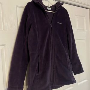 Columbia plum hooded fleece jacket